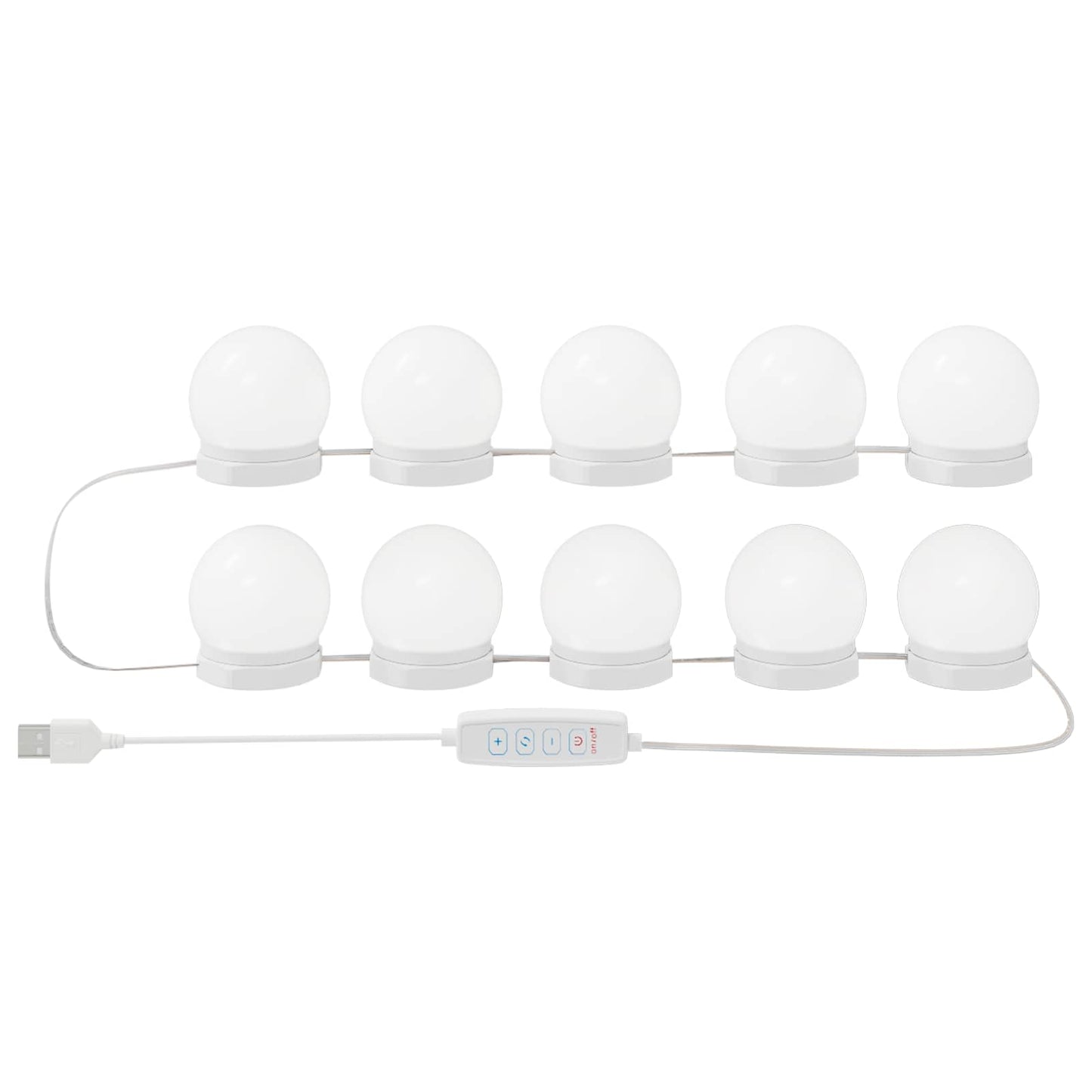 vidaXL Mirror Lights White 4.5 x 4.5 x 4.7 cm Plastic