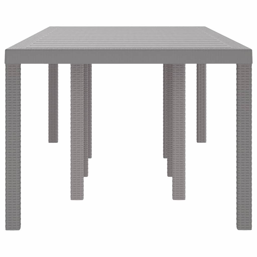 vidaXL Garden Table Light Grey 250 x 100 x 73 cm Poly Rattan