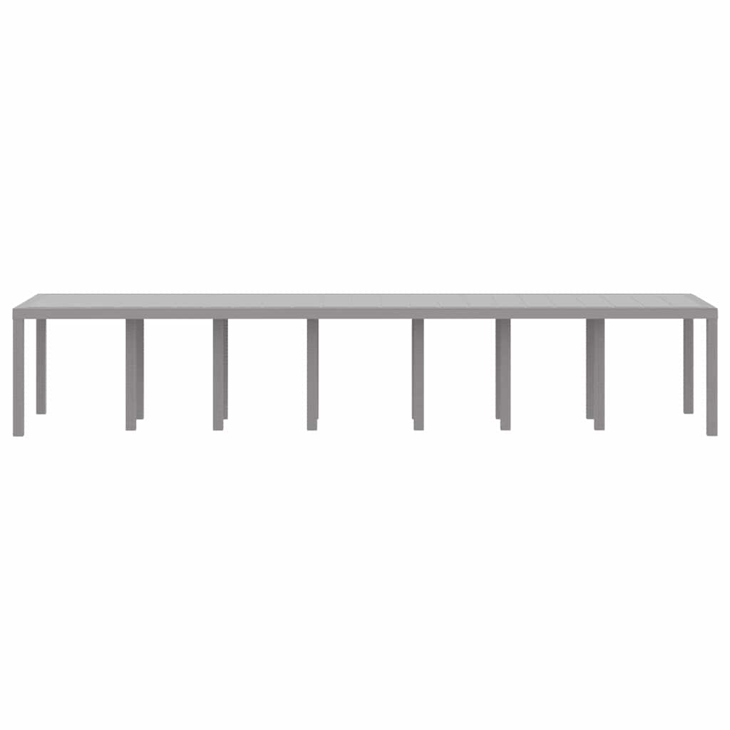 vidaXL Garden Table Light Grey 400 x 100 x 73 cm Poly Rattan