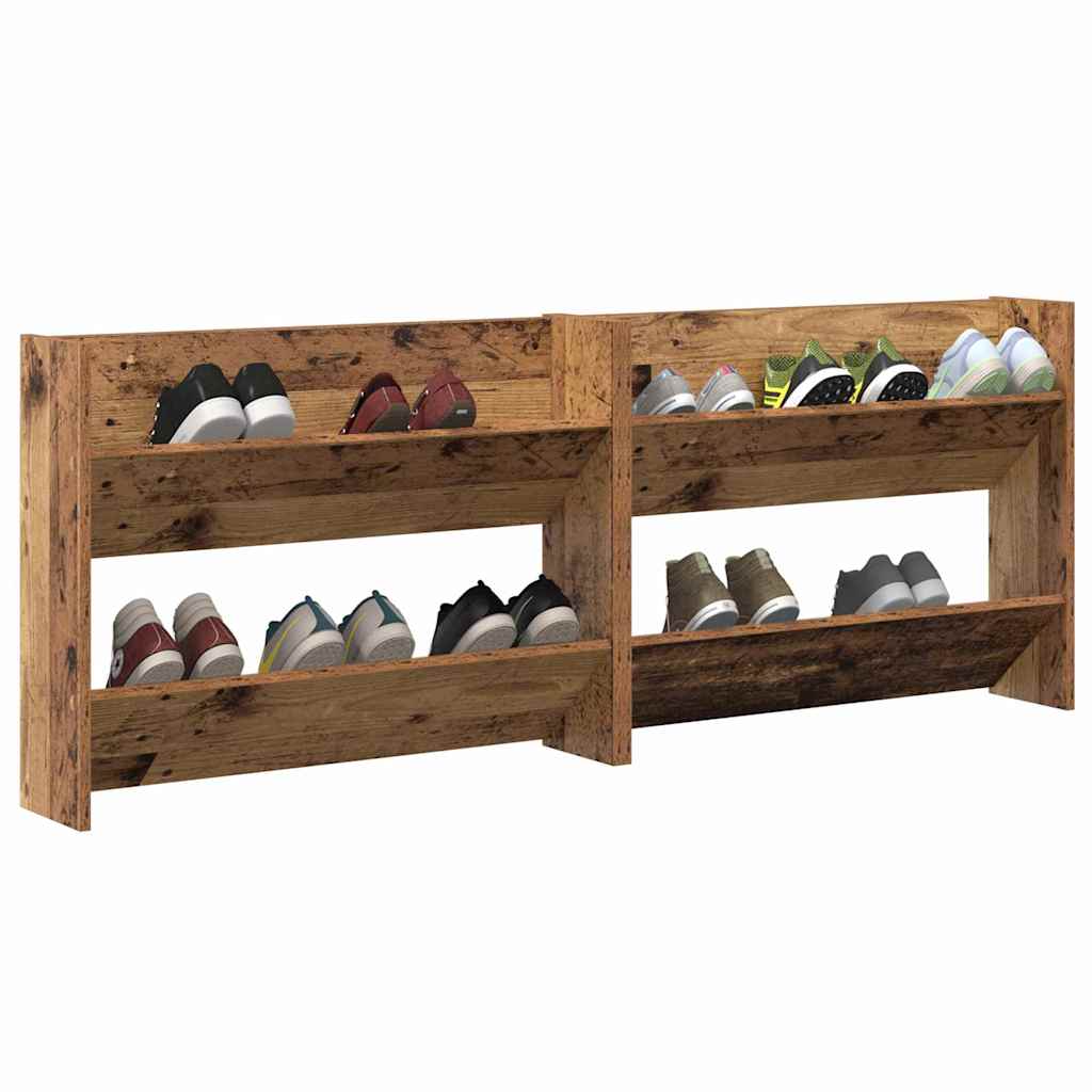 Wall Shoe Cabinets with Shelf Old wood Engineered wood