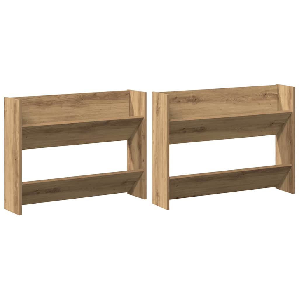 Wall Shoe Cabinets with Shelf Artisan oak Engineered wood