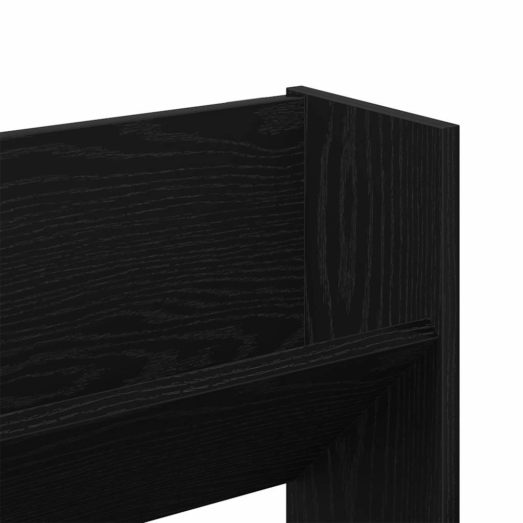 Wall Shoe Cabinet with Shelf Other Black oak Engineered wood