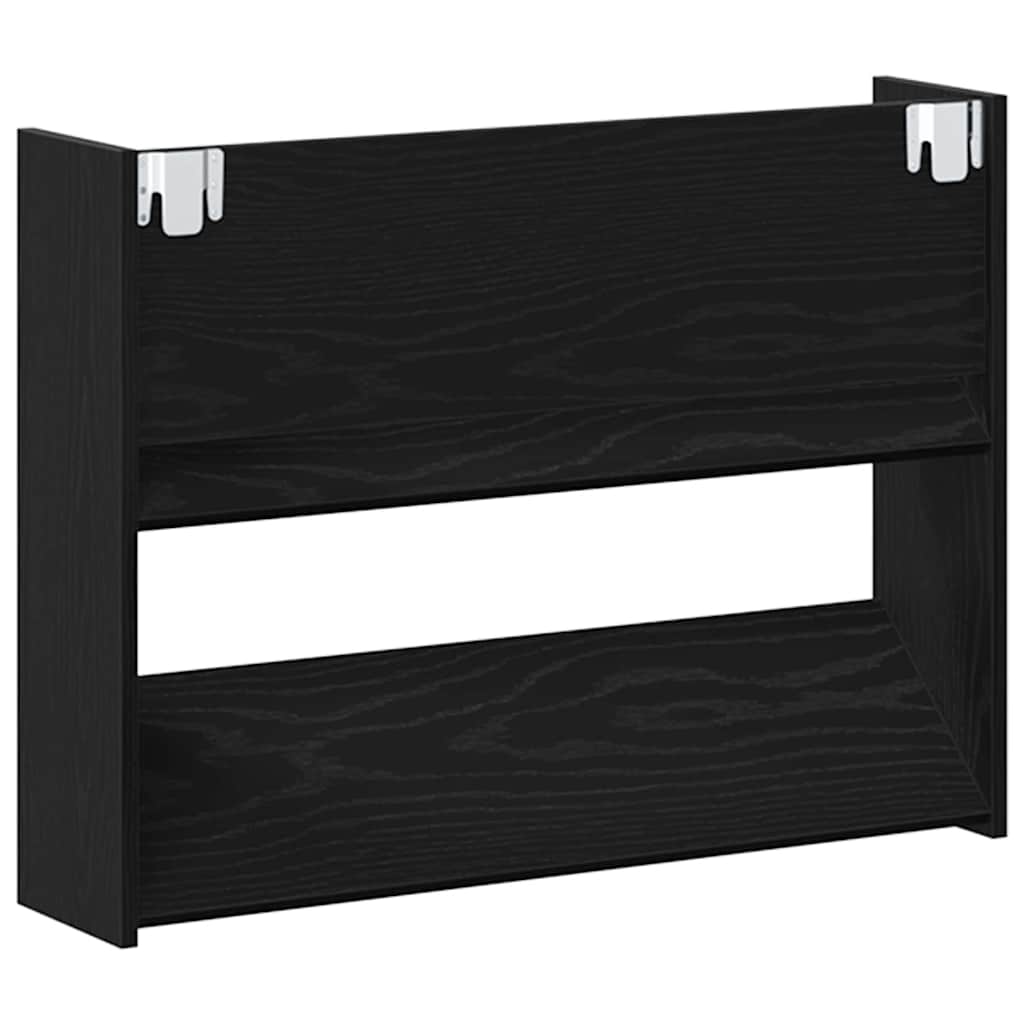 Wall Shoe Cabinet with Shelf Other Black oak Engineered wood
