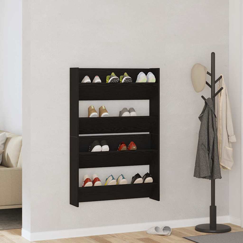 Wall Shoe Cabinets with Shelf Other Black oak Engineered wood