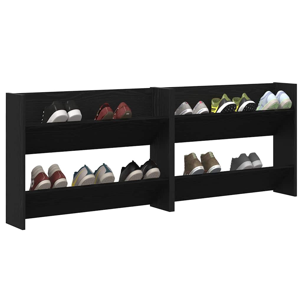 Wall Shoe Cabinets with Shelf Other Black oak Engineered wood