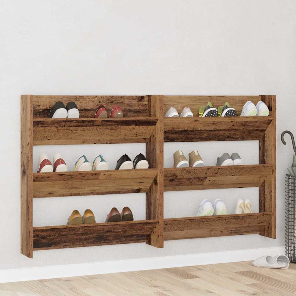 Wall Shoe Cabinets with Shelf Other Old wood Engineered wood