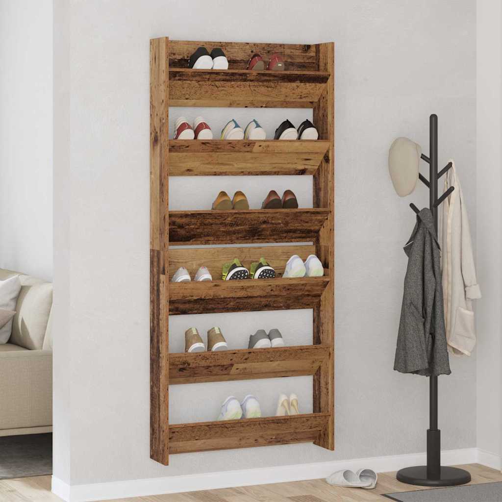 Wall Shoe Cabinets with Shelf Other Old wood Engineered wood