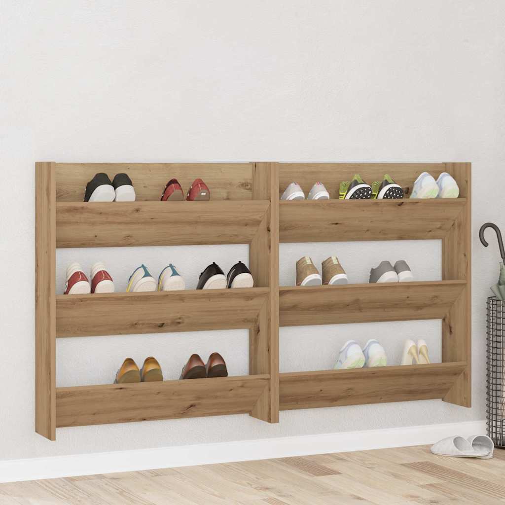 Wall Shoe Cabinets with Shelf Other Artisan oak Engineered wood