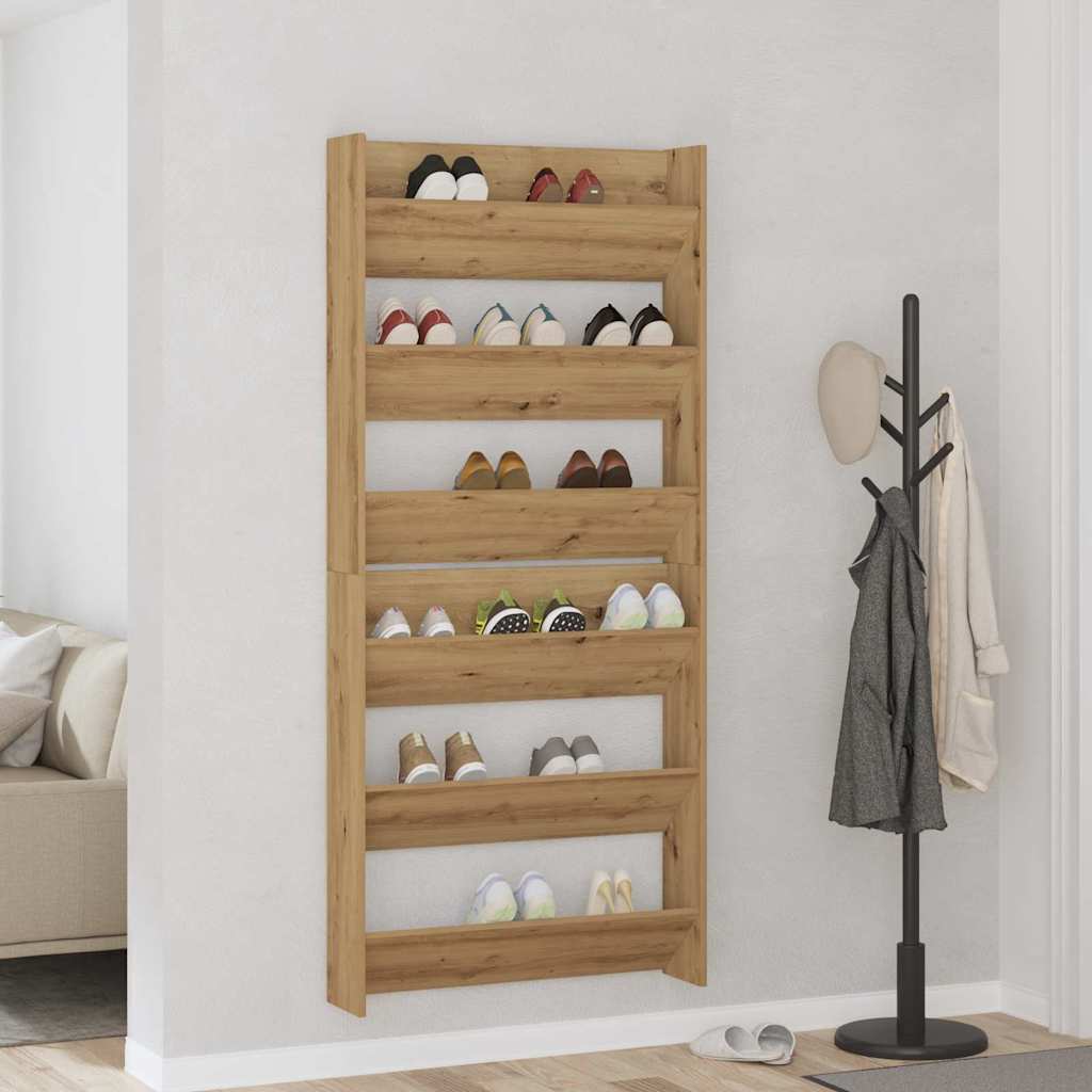Wall Shoe Cabinets with Shelf Other Artisan oak Engineered wood