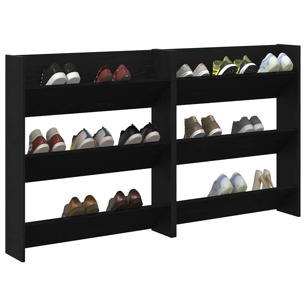 Wall Shoe Cabinets with Shelf Other Black oak Engineered wood