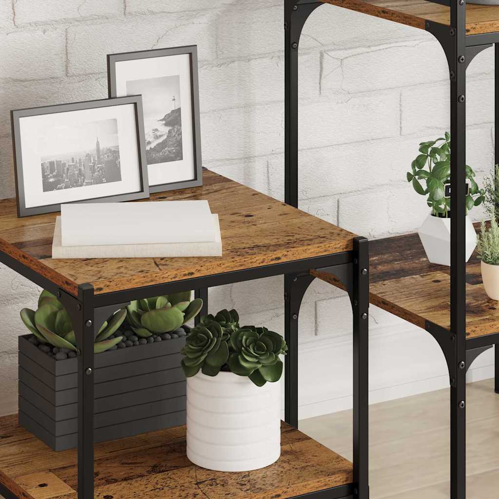 Bookshelf Board 4 pcs Brown 40 x 40 x 1.5 cm Engineered wood