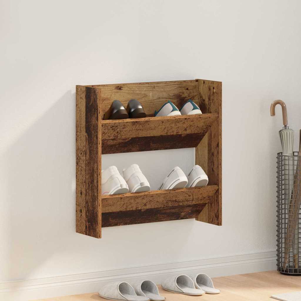 Wall Shoe Cabinet with Shelf Other Old wood Engineered wood