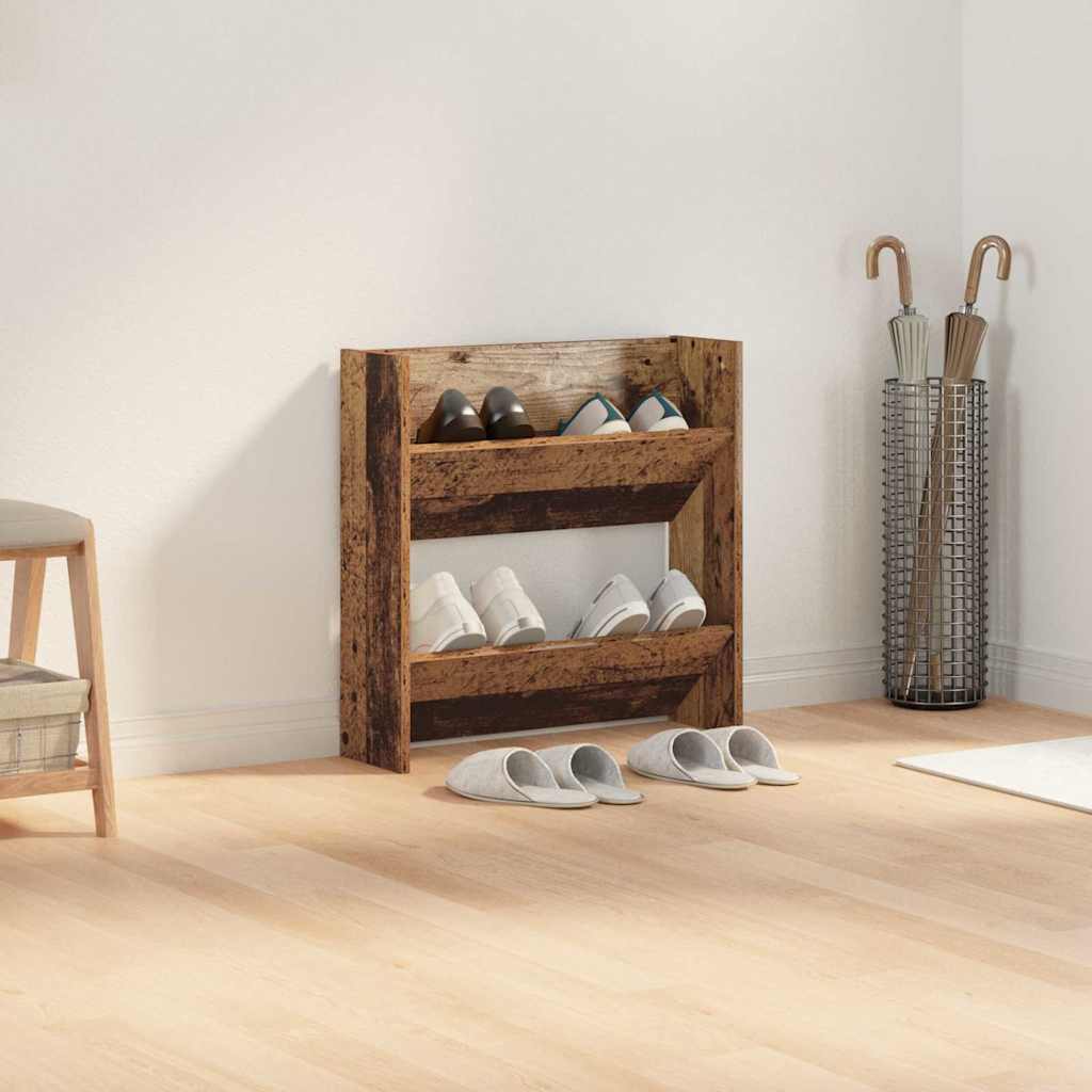 Wall Shoe Cabinet with Shelf Other Old wood Engineered wood