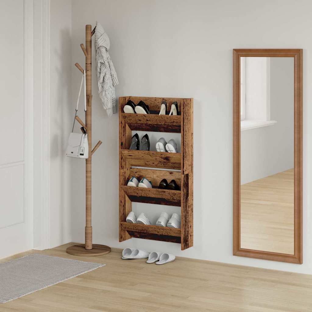 Wall Shoe Cabinets with Shelf Other Old wood Engineered wood