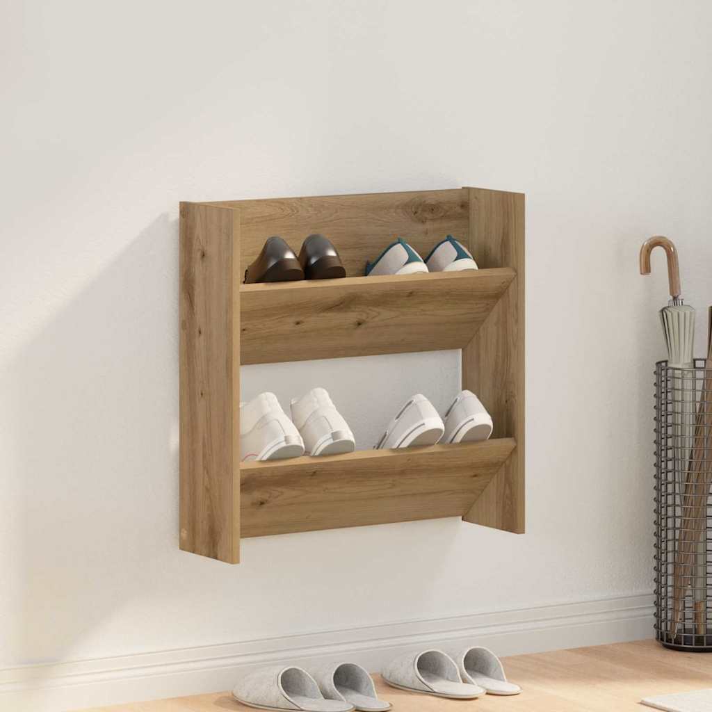 Wall Shoe Cabinet with Shelf Other Artisan oak Engineered wood