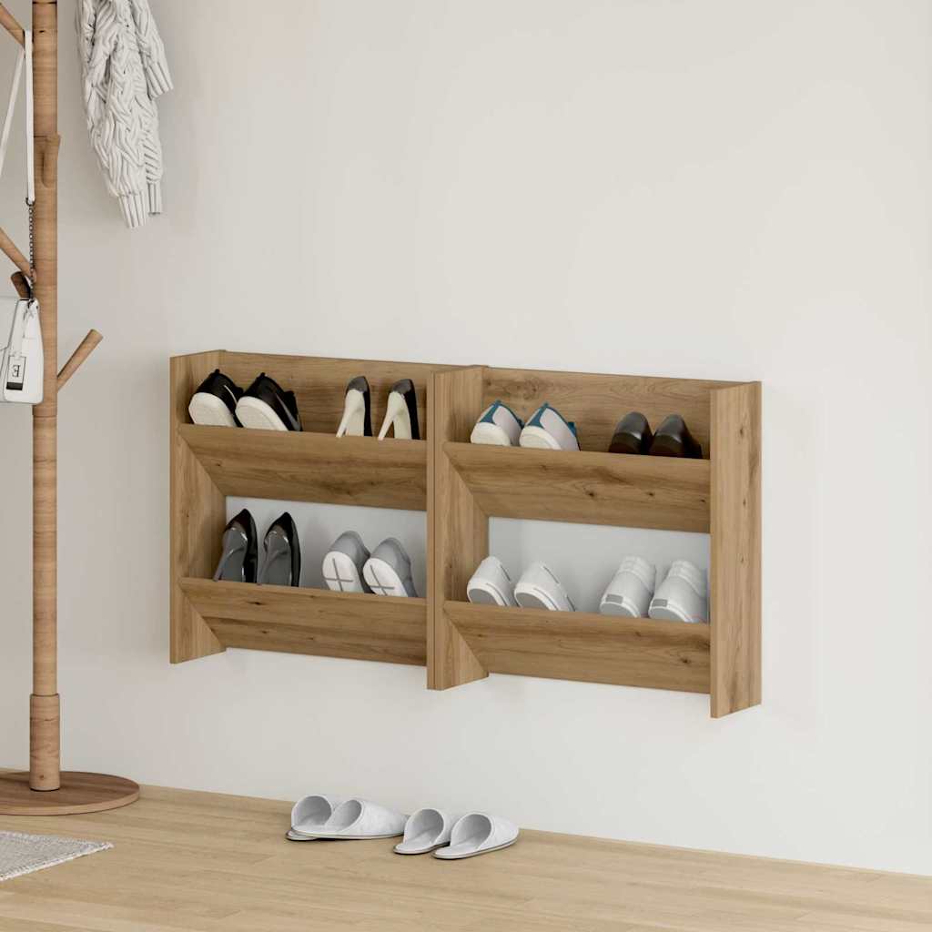Wall Shoe Cabinets with Shelf Other Artisan oak Engineered wood