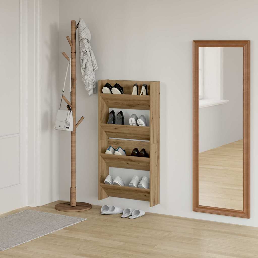 Wall Shoe Cabinets with Shelf Other Artisan oak Engineered wood