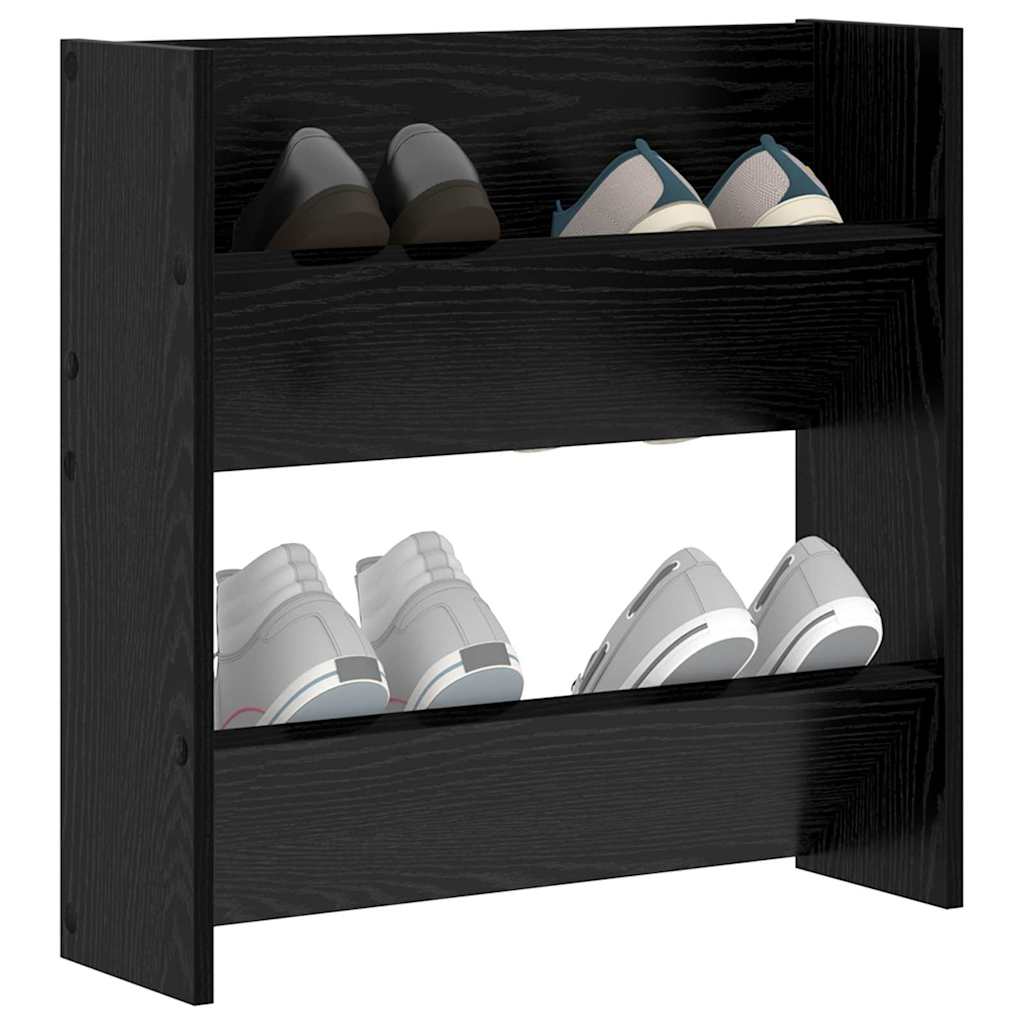 Wall Shoe Cabinet with Shelf Other Black oak Engineered wood