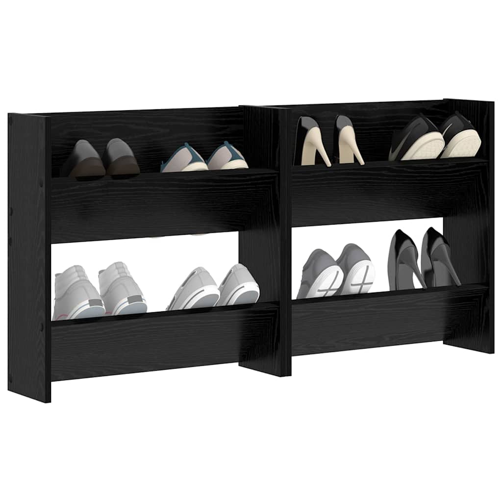 Wall Shoe Cabinets with Shelf Other Black oak Engineered wood