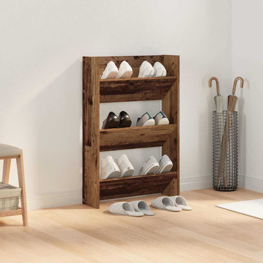 Wall Shoe Cabinet with Shelf Other Old wood Engineered wood