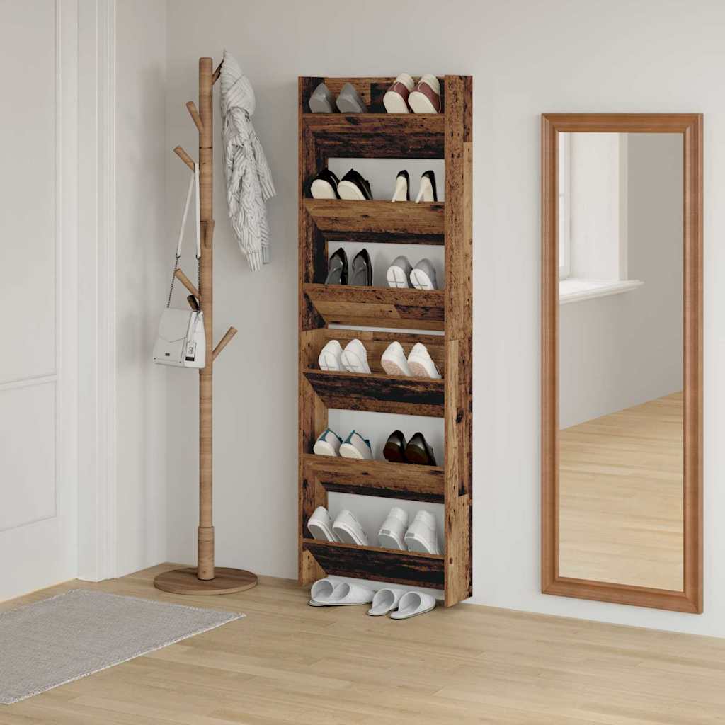 Wall Shoe Cabinets with Shelf Other Old wood Engineered wood