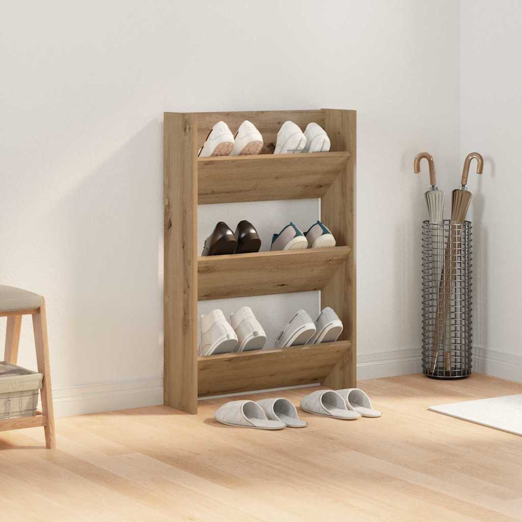Wall Shoe Cabinet with Shelf Other Artisan oak Engineered wood
