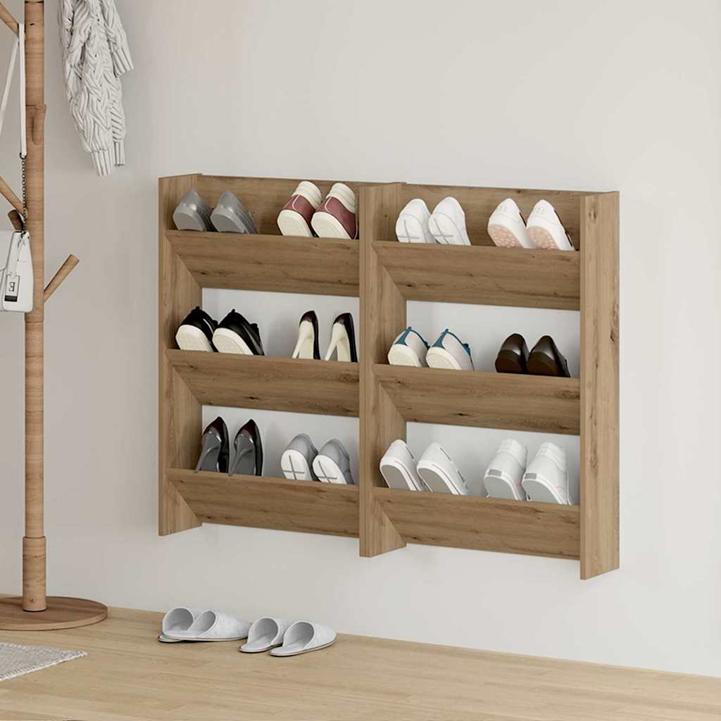 Wall Shoe Cabinets with Shelf Other Artisan oak Engineered wood