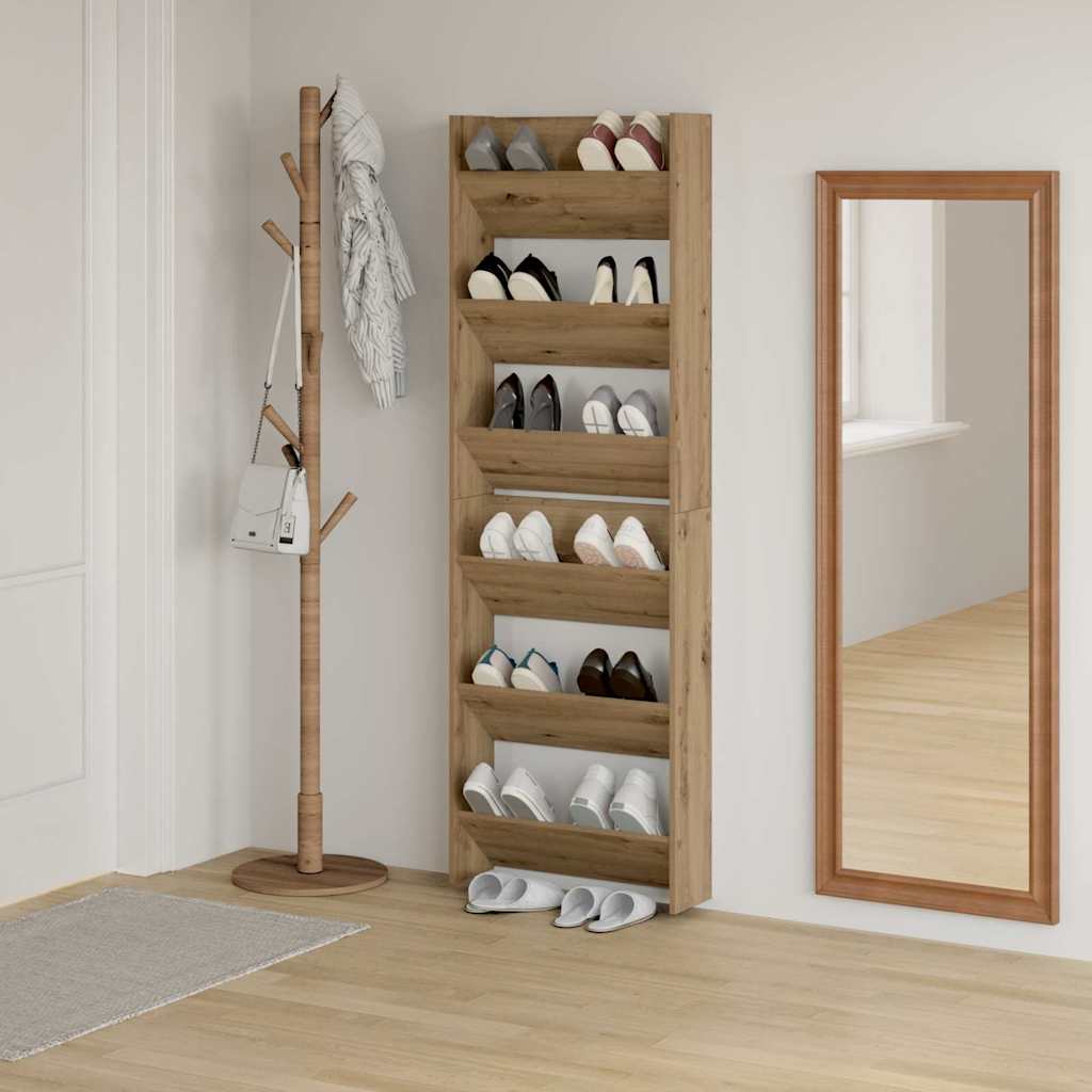 Wall Shoe Cabinets with Shelf Other Artisan oak Engineered wood