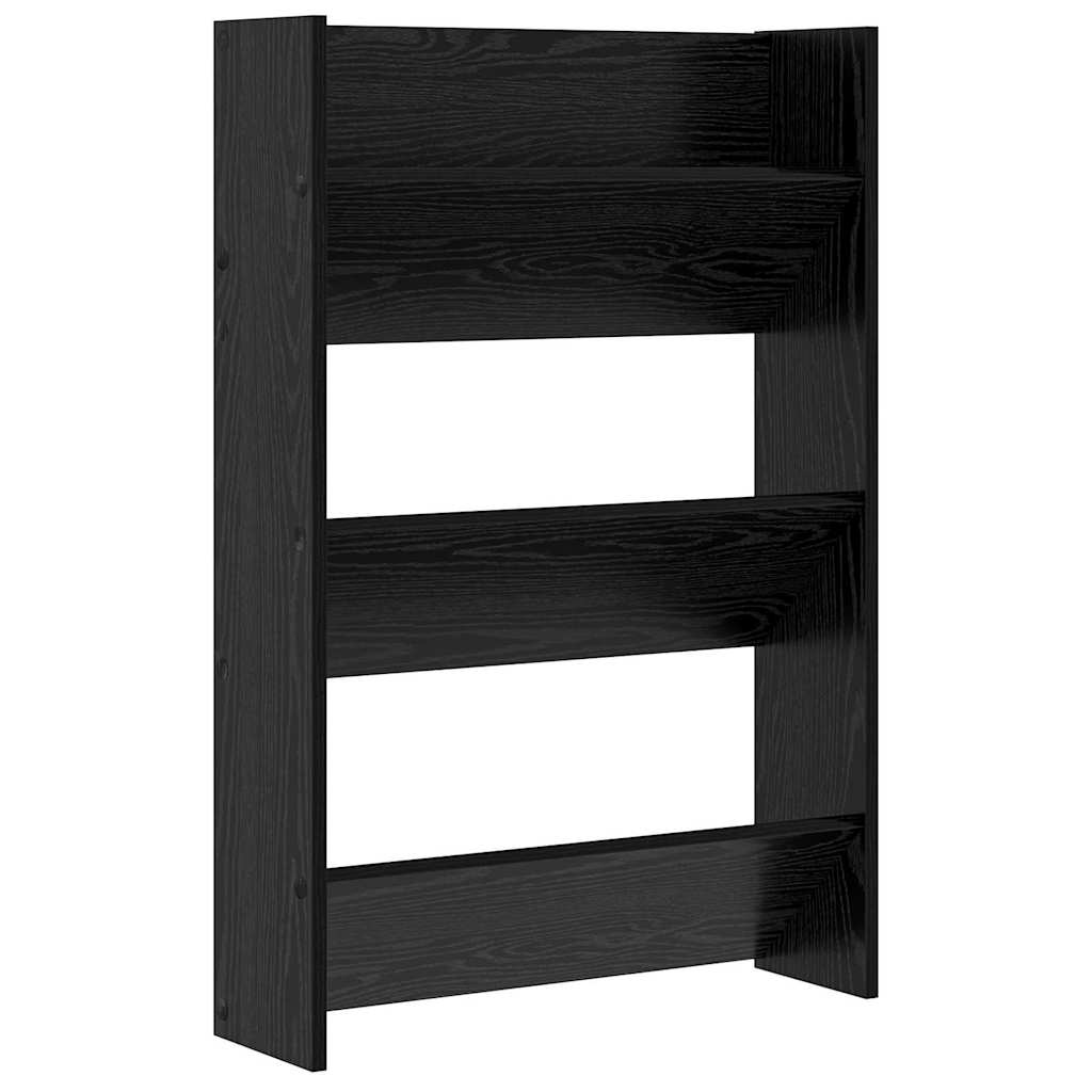 Wall Shoe Cabinet with Shelf Other Black oak Engineered wood