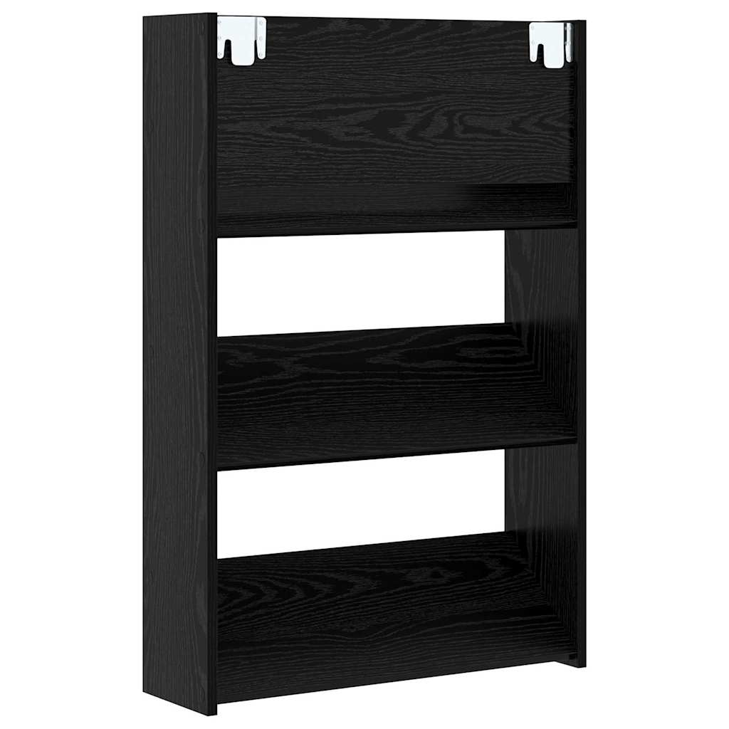 Wall Shoe Cabinet with Shelf Other Black oak Engineered wood