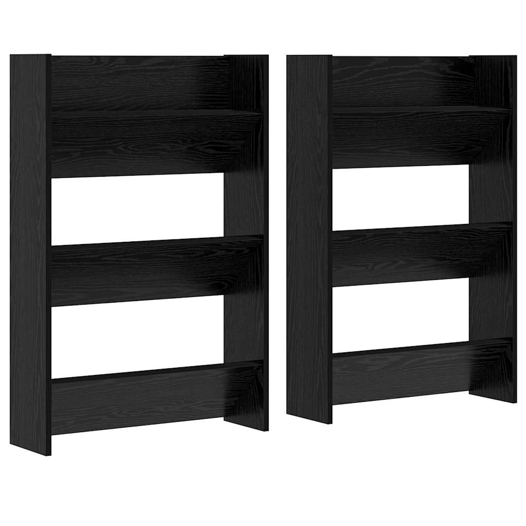 Wall Shoe Cabinets with Shelf Other Black oak Engineered wood