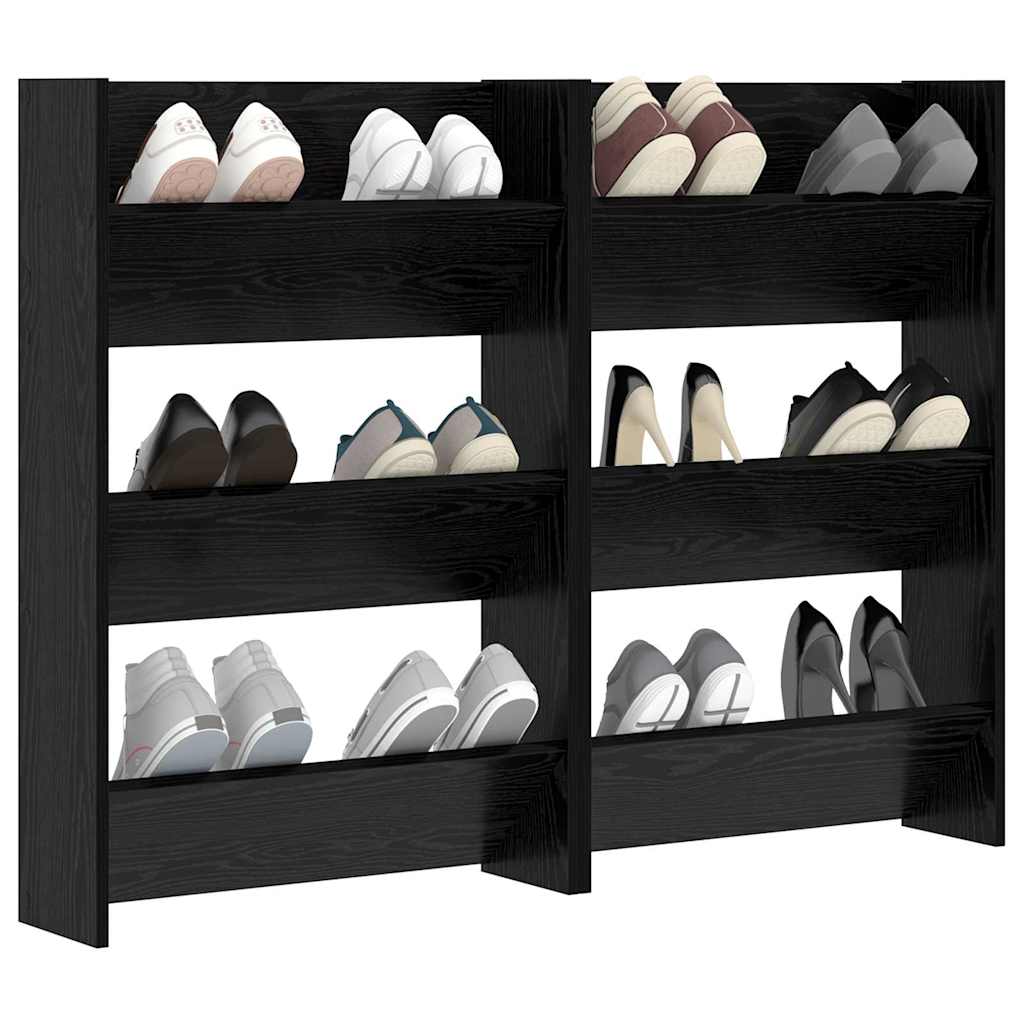 Wall Shoe Cabinets with Shelf Other Black oak Engineered wood