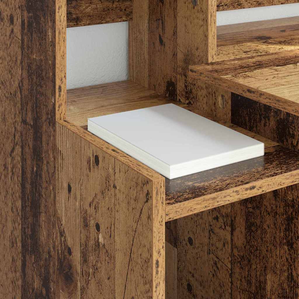 Modern Wooden Home Office Computer Gaming Desk With LED Lights Monitor Stand