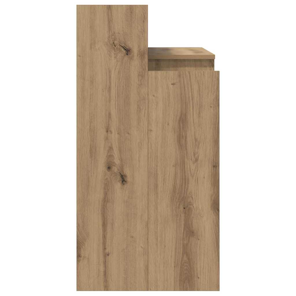 Modern Wooden Home Office Computer Gaming Desk With LED Lights Monitor Stand