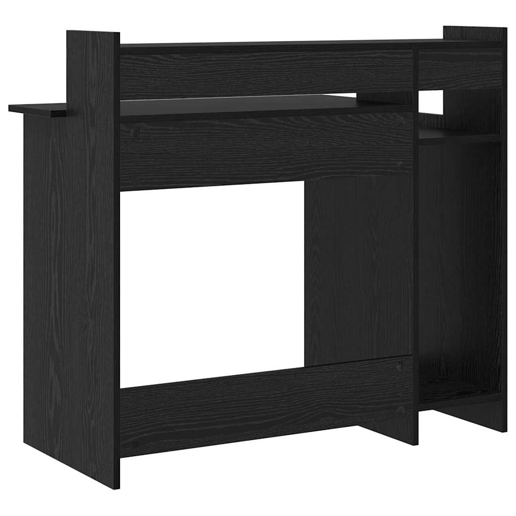 Modern Wooden Home Office Computer Gaming Desk With LED Lights Monitor Stand