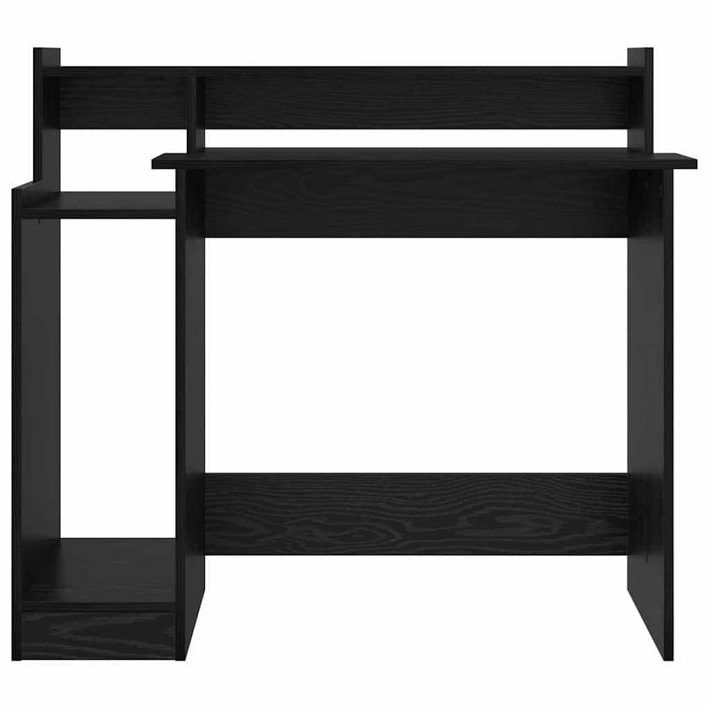 Modern Wooden Home Office Computer Gaming Desk With LED Lights Monitor Stand