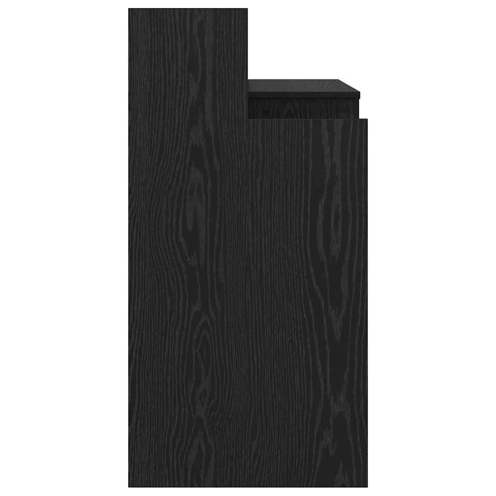 Modern Wooden Home Office Computer Gaming Desk With LED Lights Monitor Stand