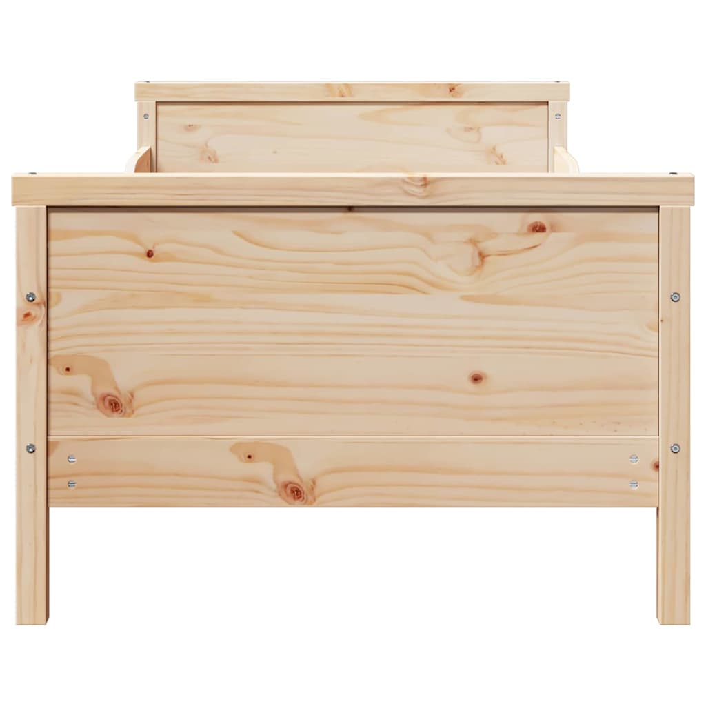 Extendable Bed Frame for Kids Other Brown 80 x 130 / 165 / 200 cm