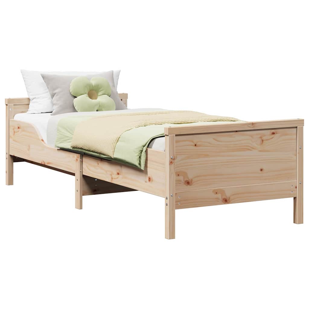 Extendable Bed Frame for Kids Other Brown 80 x 130 / 165 / 200 cm
