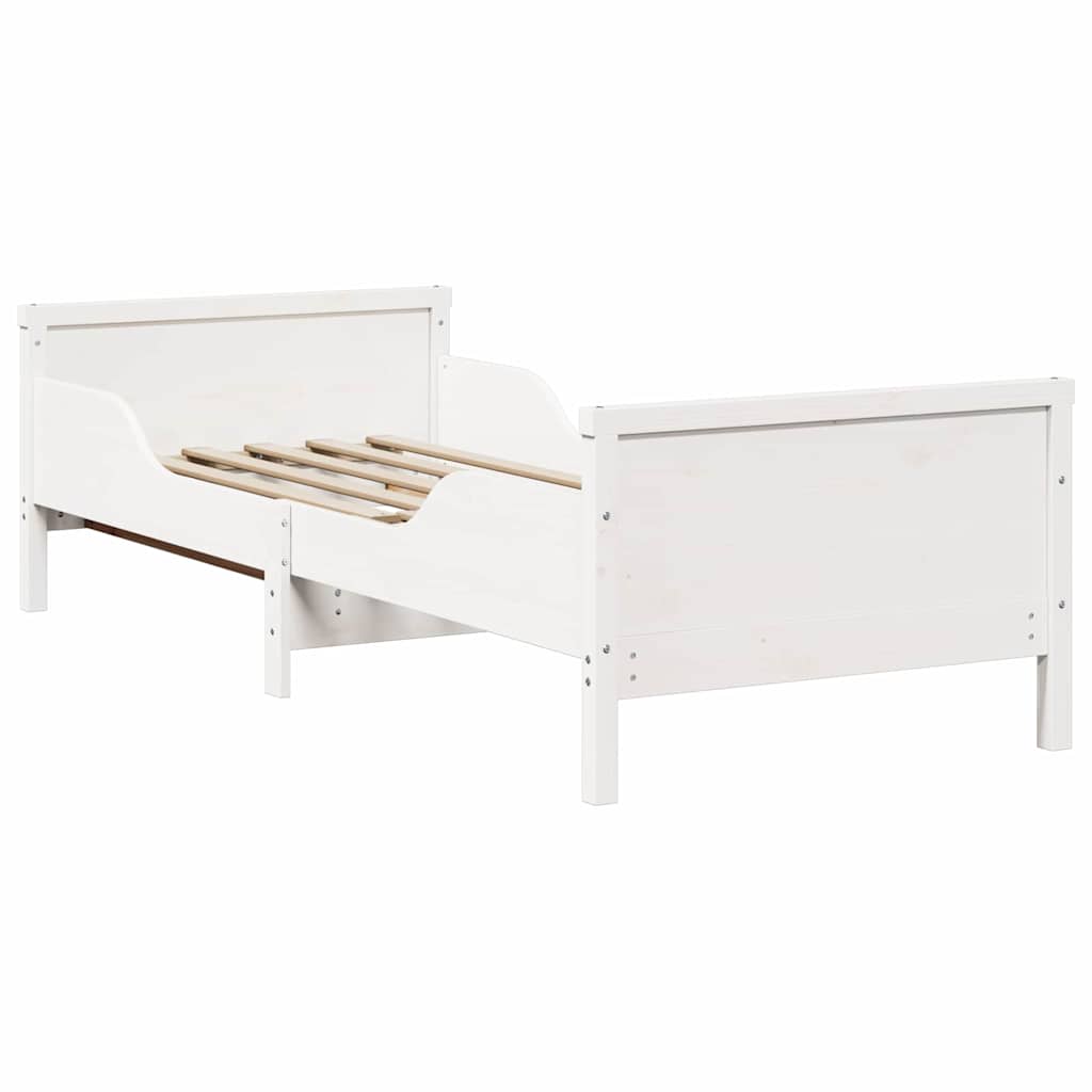 Extendable Bed Frame for Kids Other White 80 x 130 / 165 / 200 cm