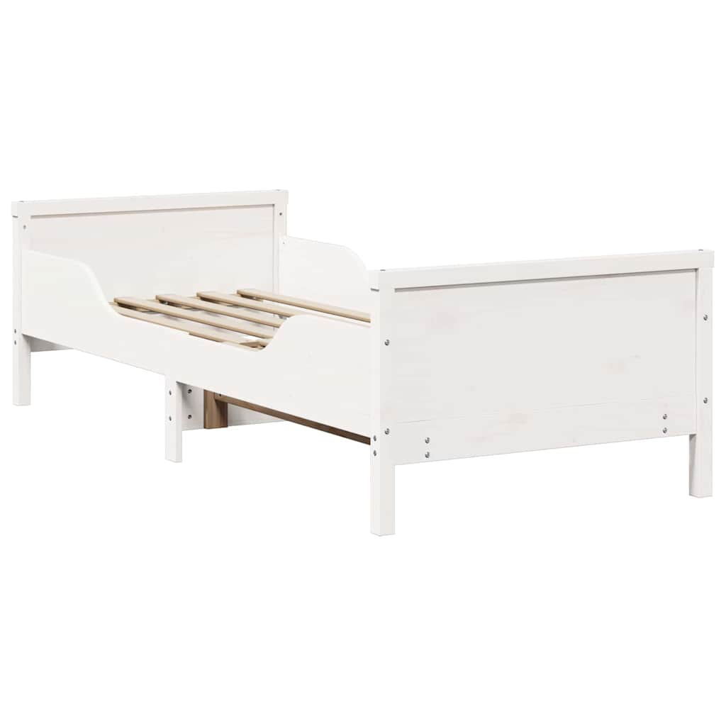 Extendable Bed Frame for Kids Other White 80 x 130 / 165 / 200 cm