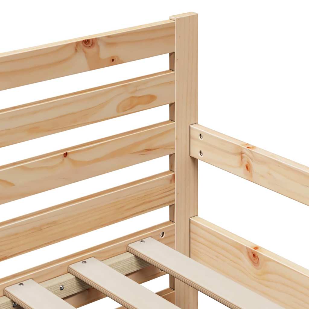 Extendable Bed Frame for Kids Other Brown 80 x 130 / 165 / 200 cm