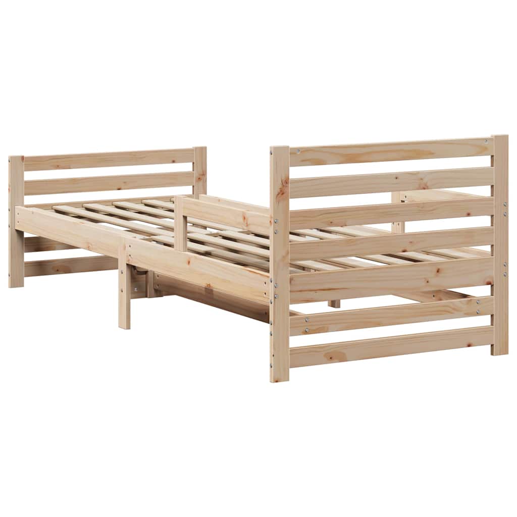 Extendable Bed Frame for Kids Other Brown 80 x 130 / 165 / 200 cm
