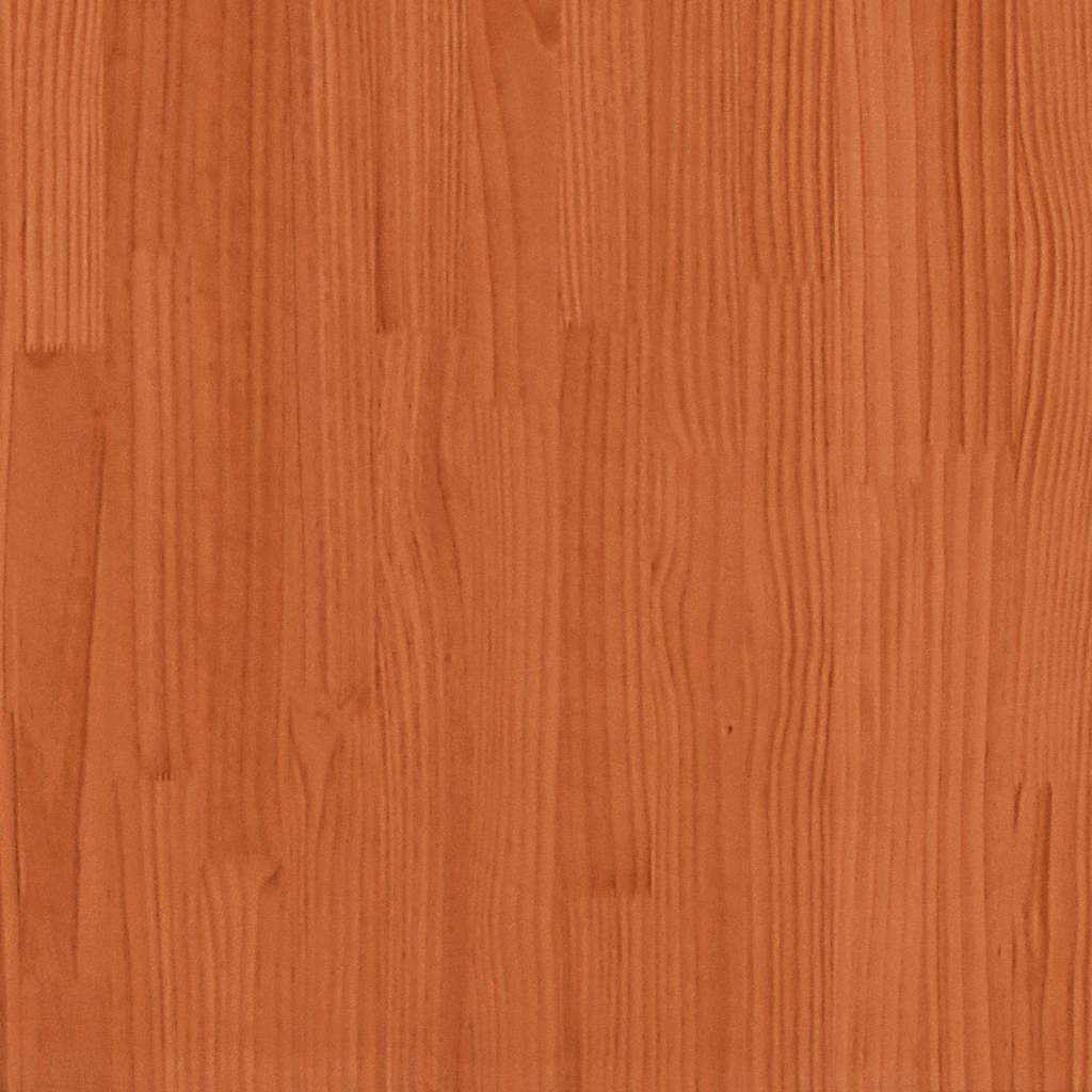 Bed Frame with Headboard Wax brown 90 x 200 cm Solid pine wood