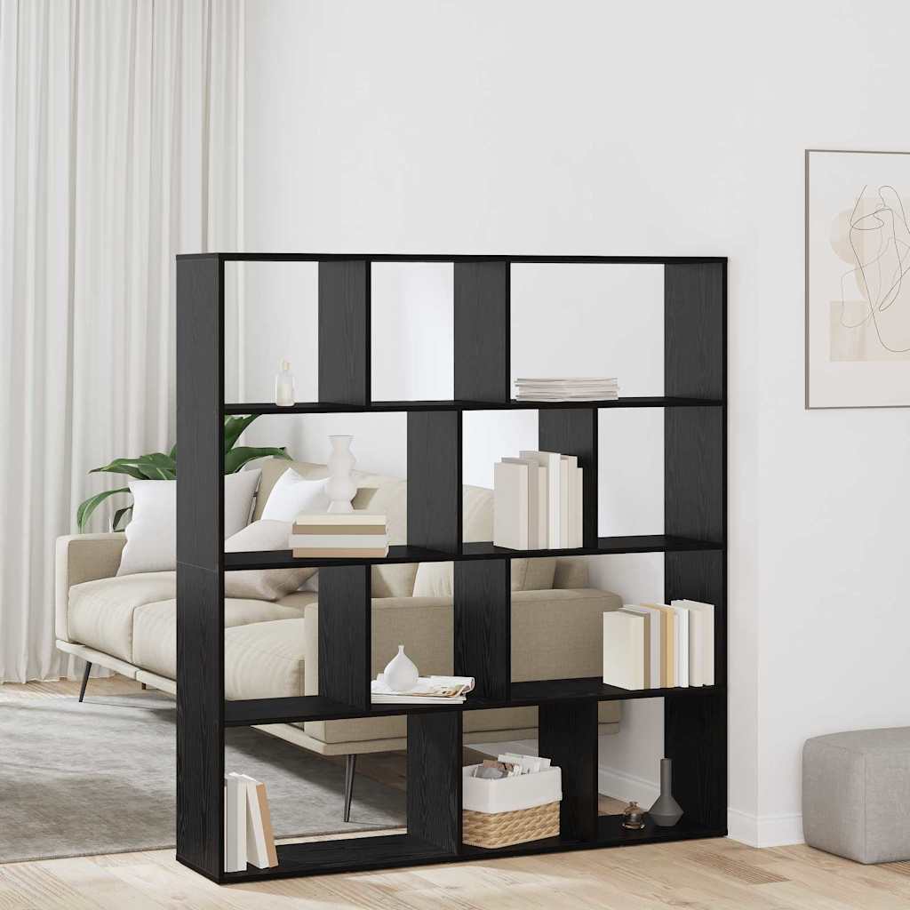 Book Cabinet Black oak Engineered wood