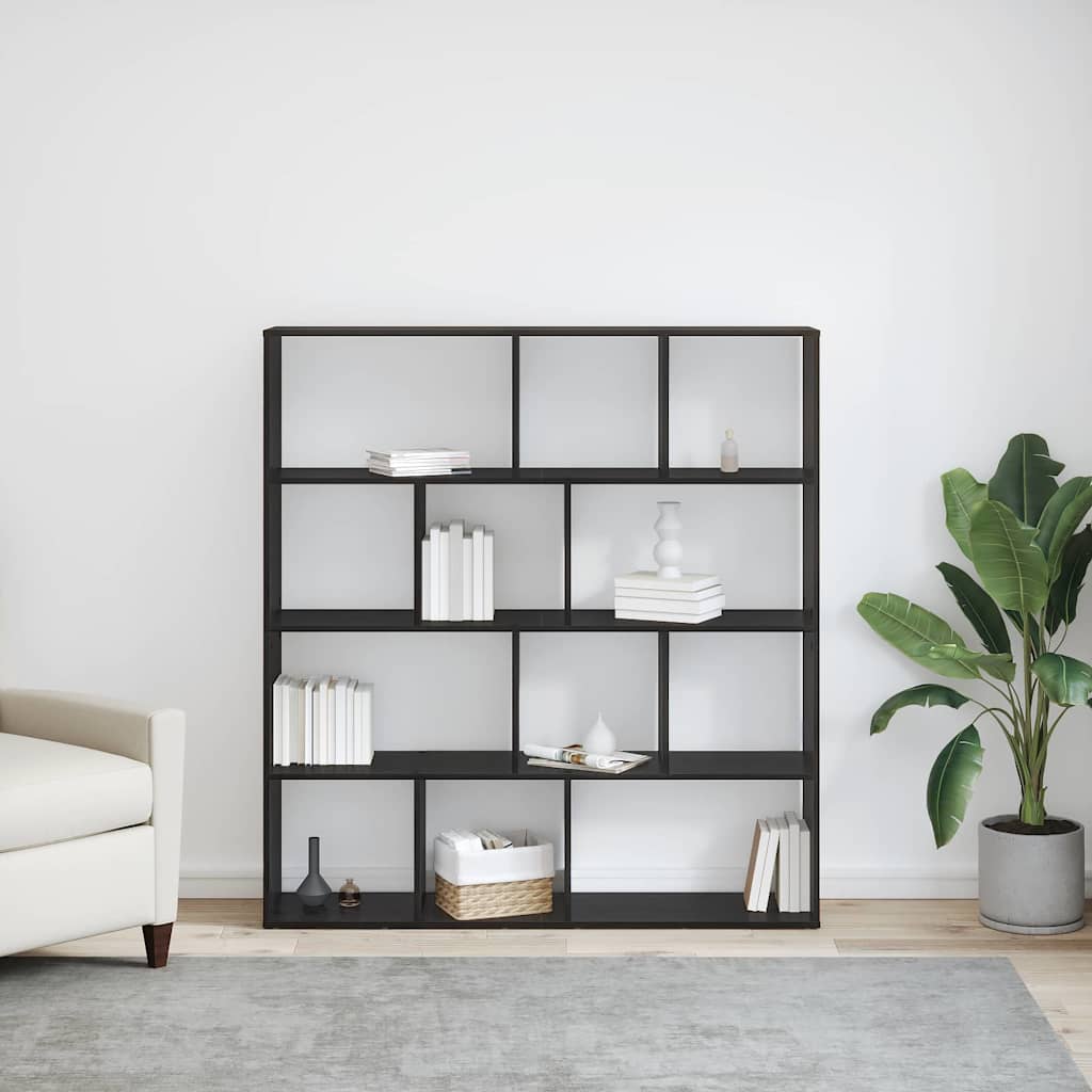 Book Cabinet Black oak Engineered wood