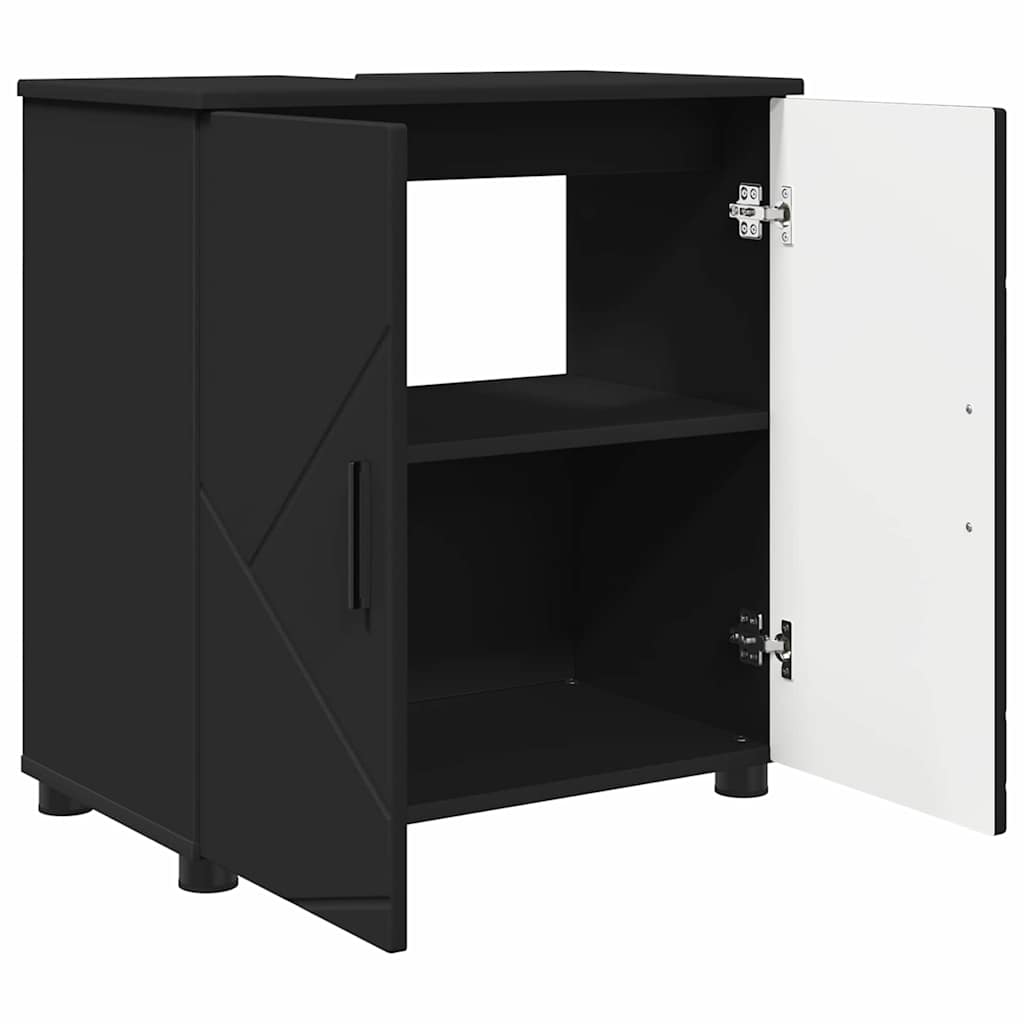 Bathroom Furniture Set Wall-mounted 3 pcs Black 61 x 35 x 64 cm