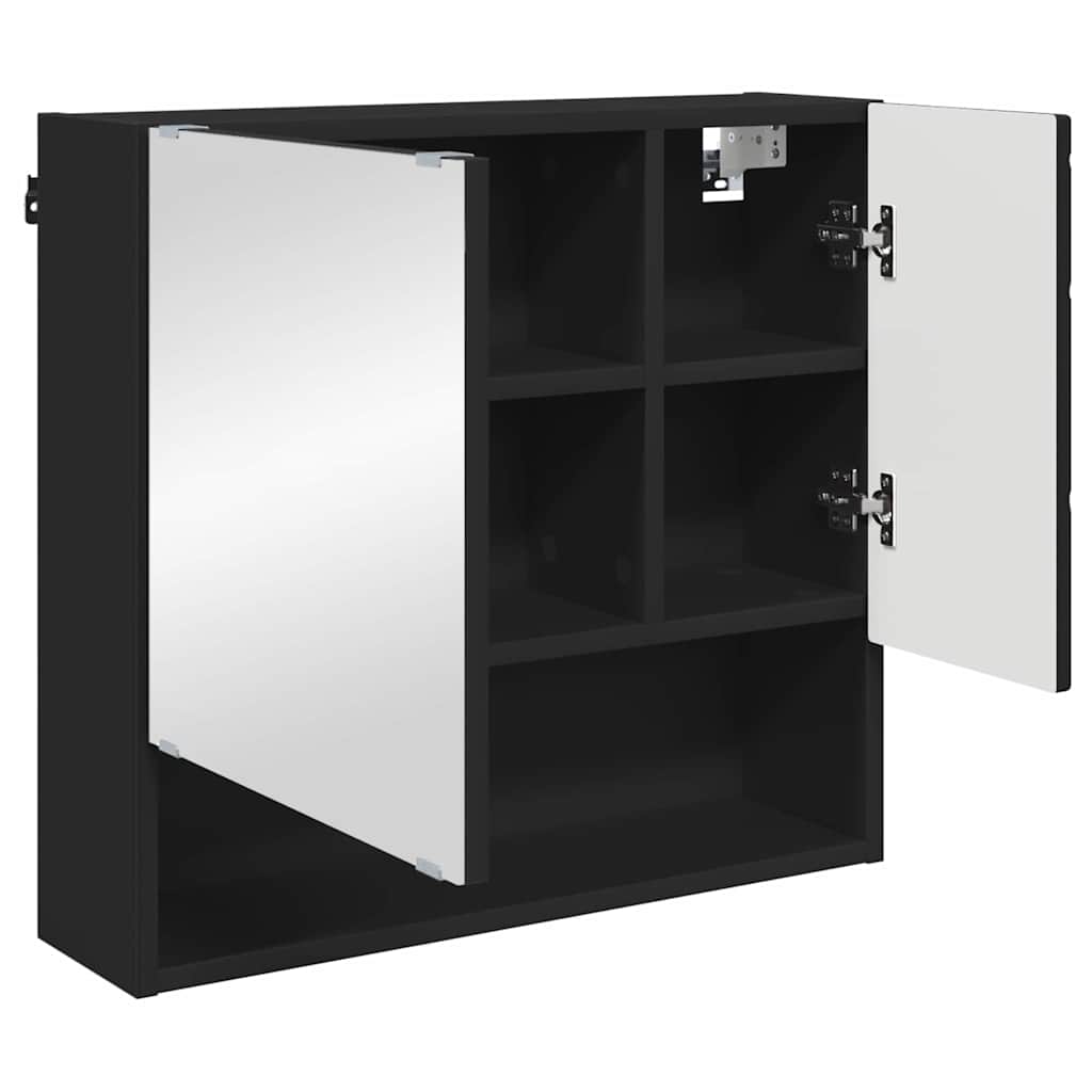 Bathroom Furniture Set Wall-mounted 3 pcs Black 61 x 35 x 64 cm