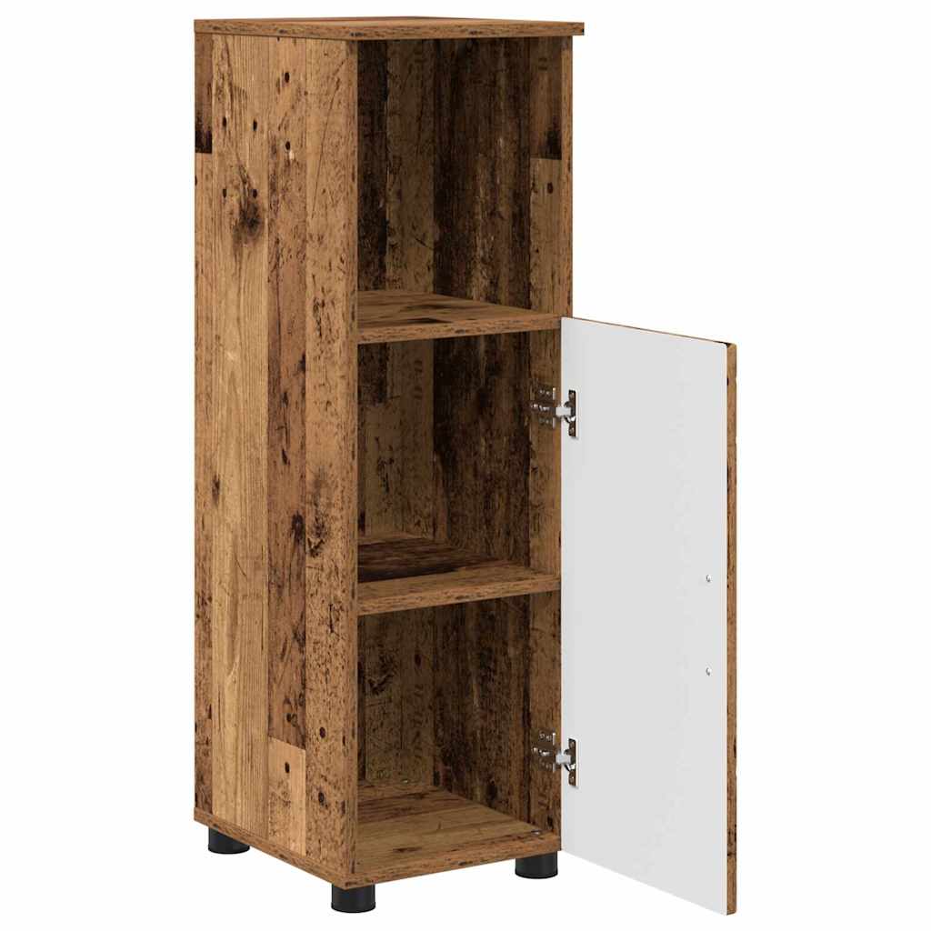 Bathroom Furniture Set with Door 3 pcs Old wood 61 x 35 x 64 cm
