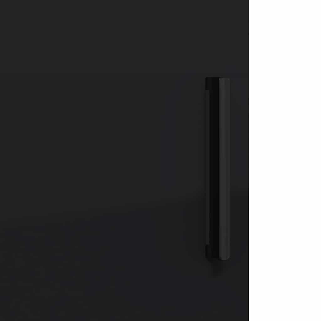 Bathroom Furniture Set with Drawer 3 pcs Black 61 x 35 x 64 cm
